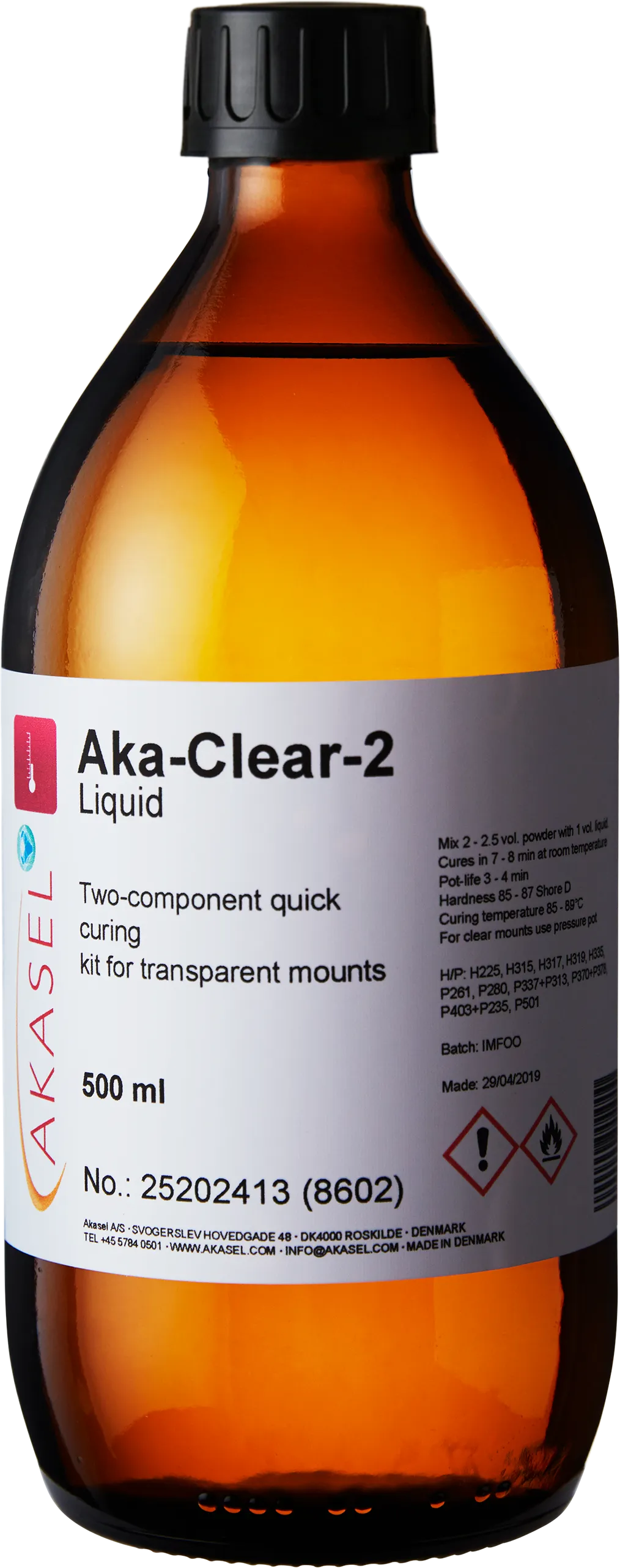 Aka-Clear-2 liquide — consommable Akasel pour résine acrylique | Metallab
