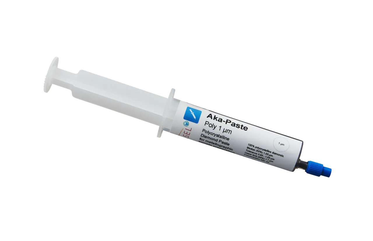 Aka-Paste Poly 1 µm — vue principale du consommable Akasel | Metallab