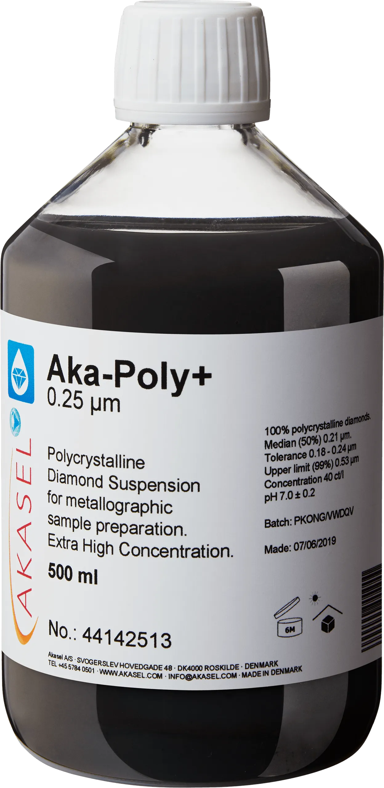 Aka-Poly+ 0.25 µm — vue principale du consommable Akasel | Metallab