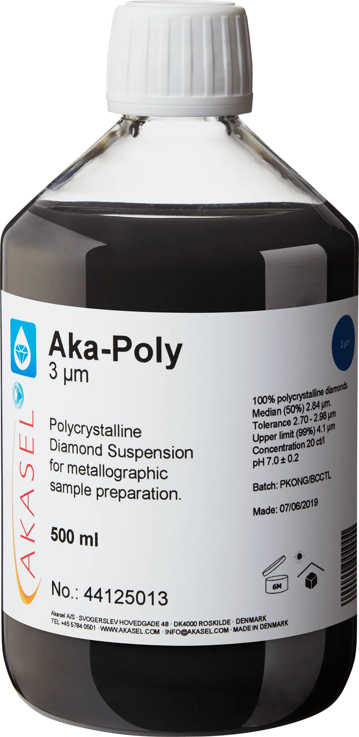 Aka-Poly 3 µm — vue principale du consommable Akasel | Metallab