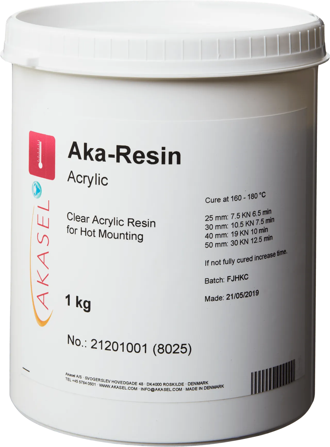 Aka-Resin Acrylic — consommable Akasel pour métallographie | Metallab