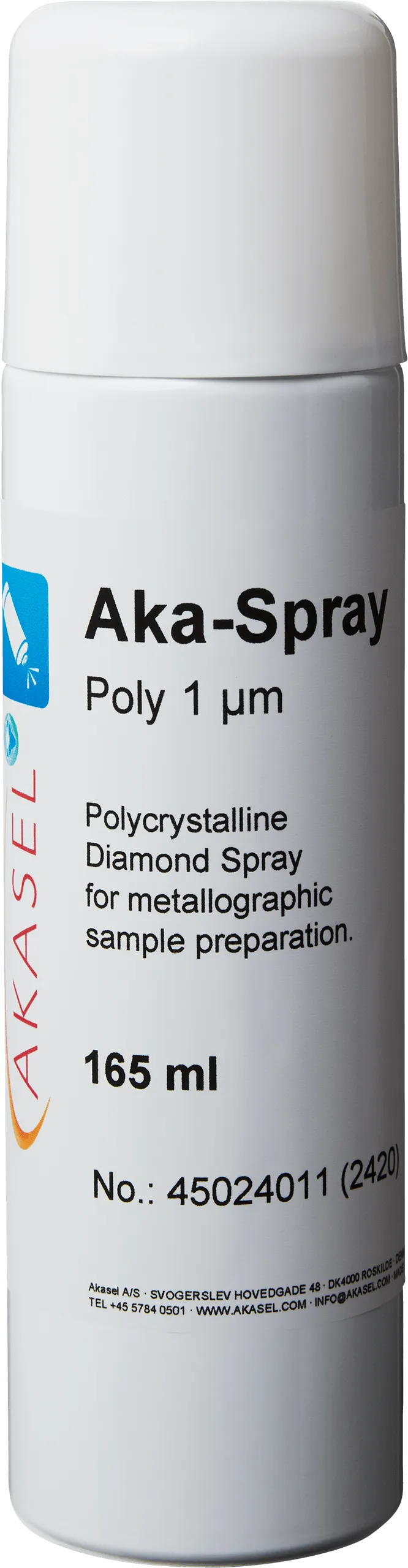 Aka-Spray Poly 1 µm — vue principale du consommable Akasel | Metallab