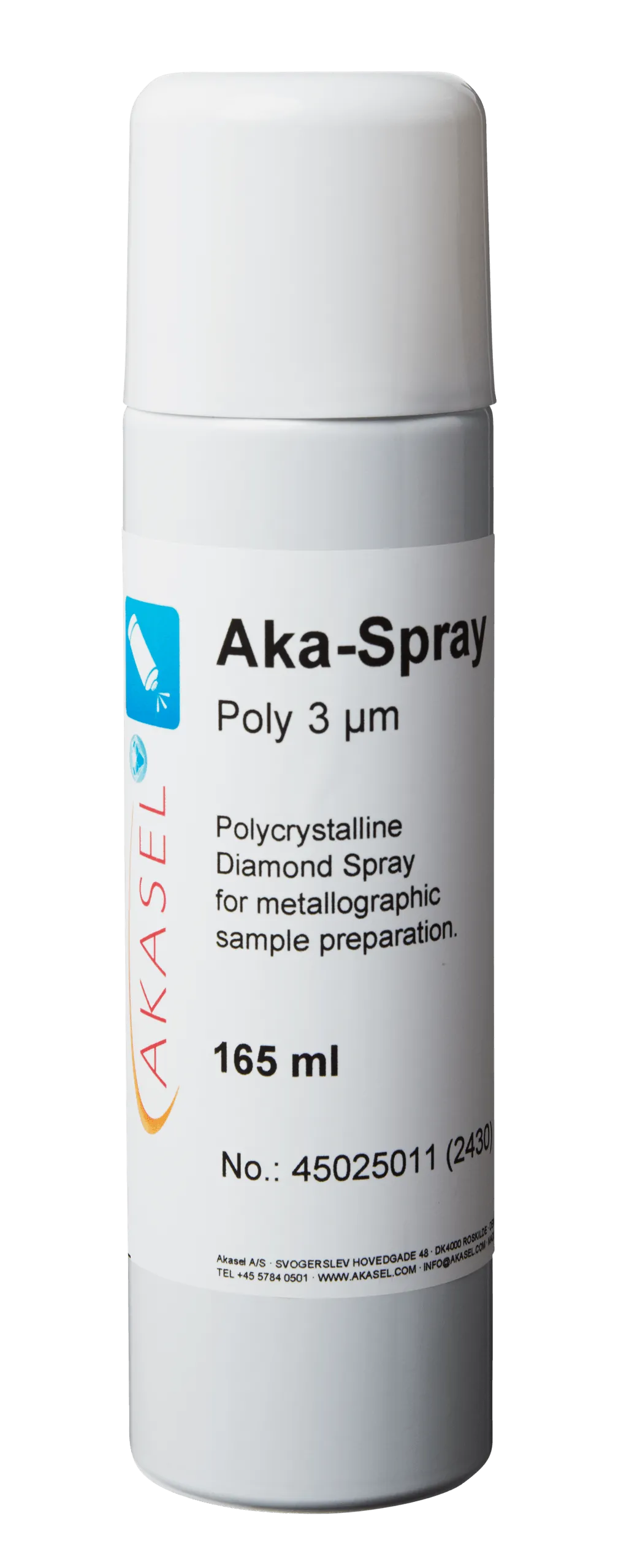 Aka-Spray Poly 3 µm — vue principale du consommable Akasel | Metallab