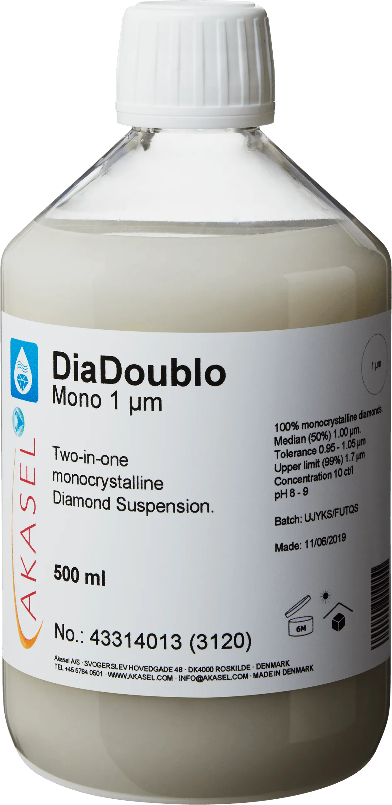 DiaDoublo Mono 1 µm — vue principale du consommable Akasel | Metallab