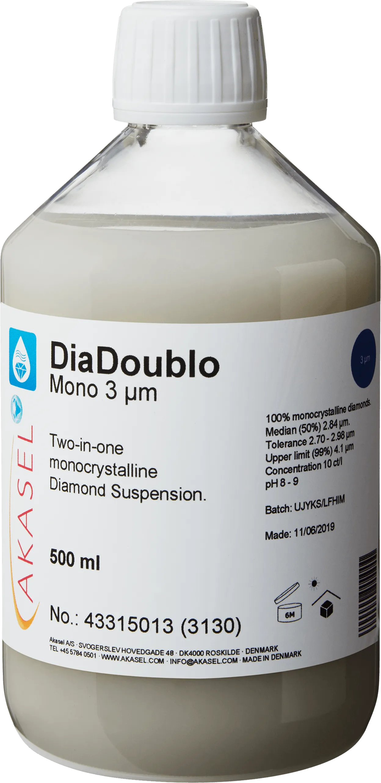 DiaDoublo Mono 3 µm — consommable Akasel pour produits diamantés | Metallab