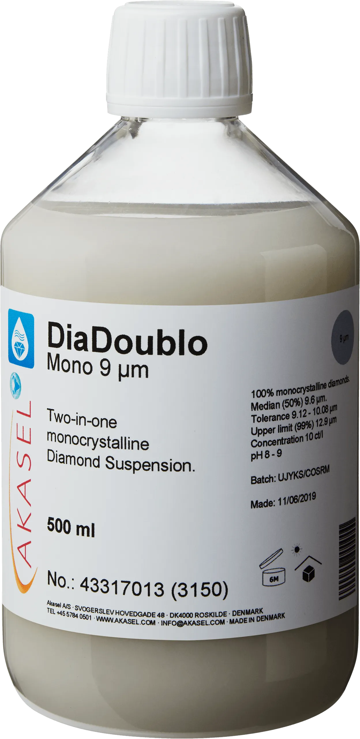 DiaDoublo Mono 9 µm — vue principale du consommable Akasel | Metallab