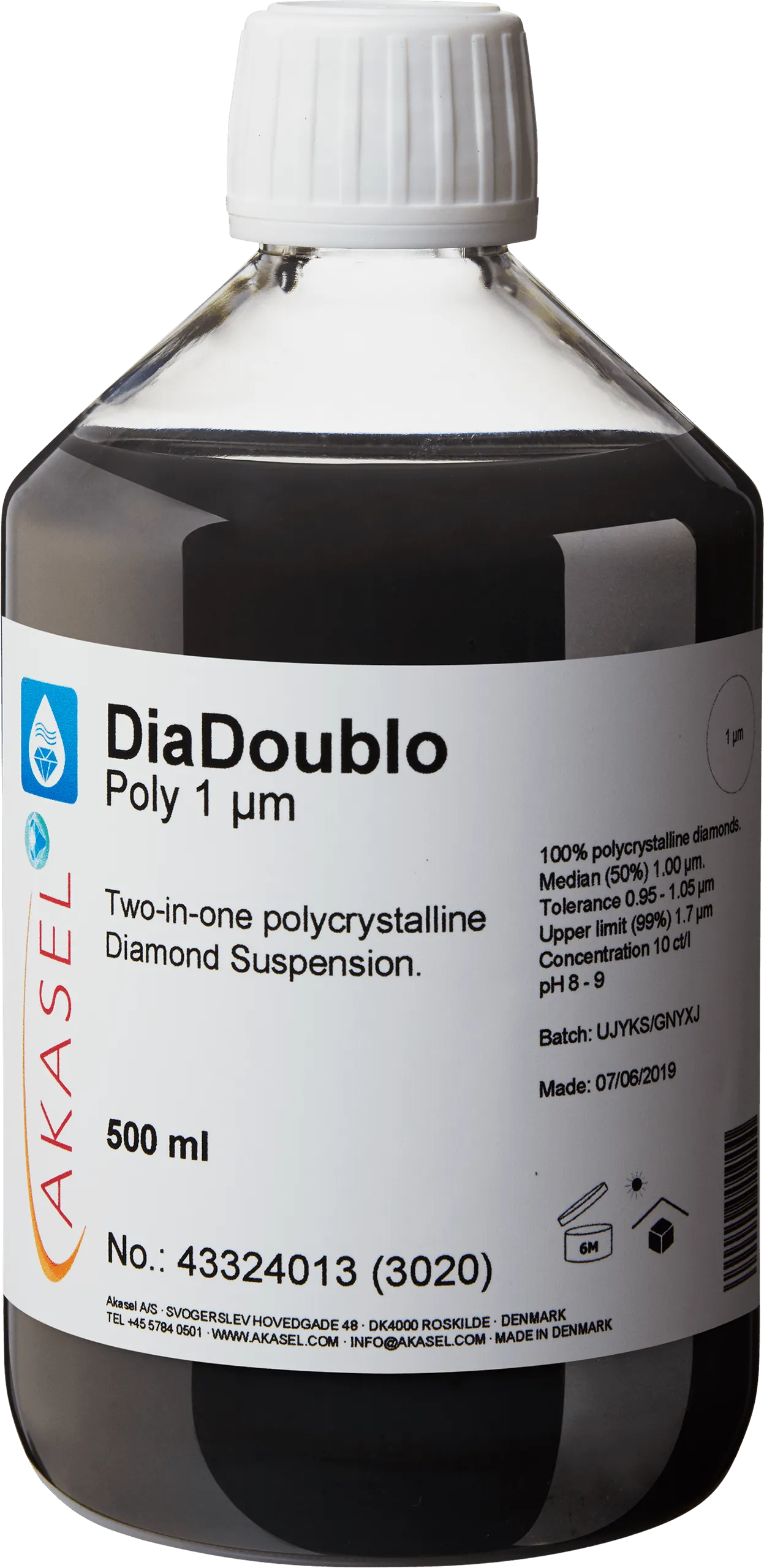 DiaDoublo Poly 1 µm — consommable Akasel pour produits diamantés | Metallab