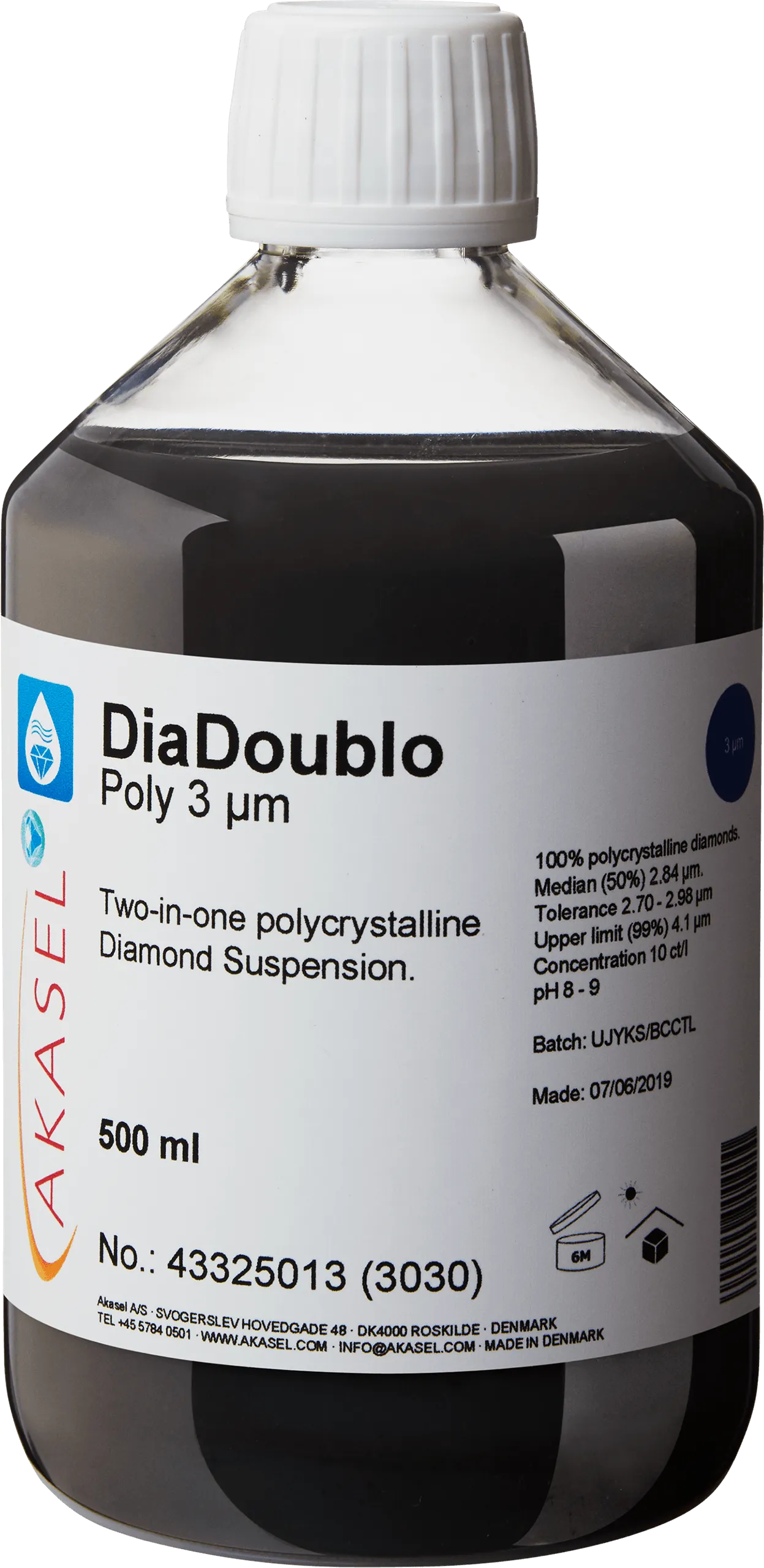 DiaDoublo Poly 3 µm — consommable Akasel pour produits diamantés | Metallab