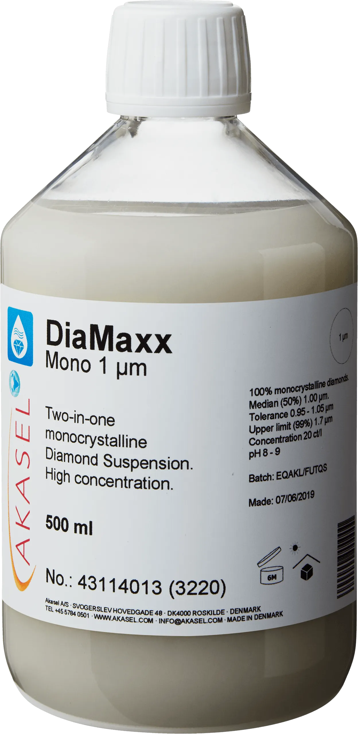 DiaMaxx Mono 1 µm — vue principale du consommable Akasel | Metallab
