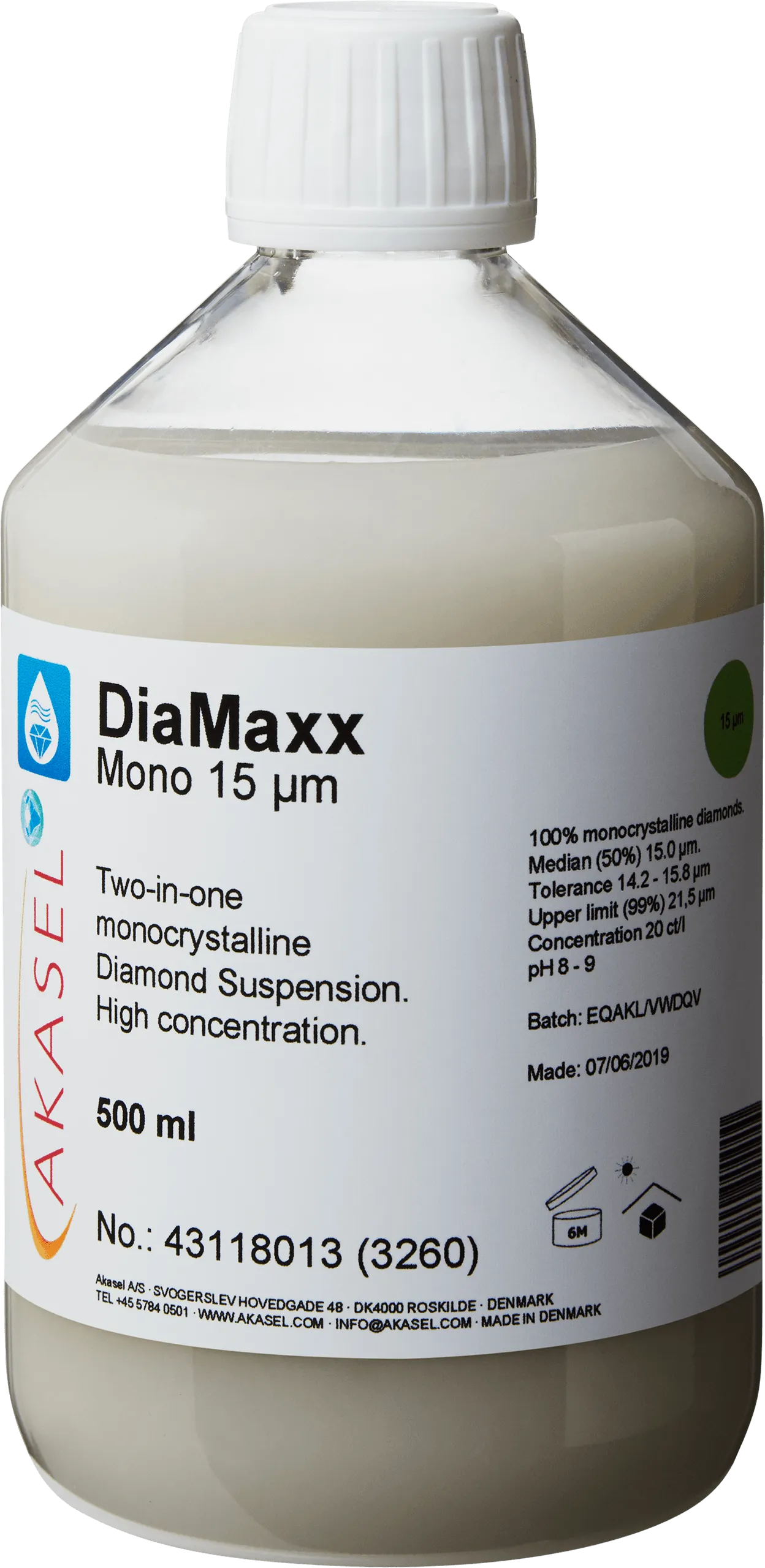 DiaMaxx Mono 15 µm — consommable Akasel pour produits diamantés | Metallab