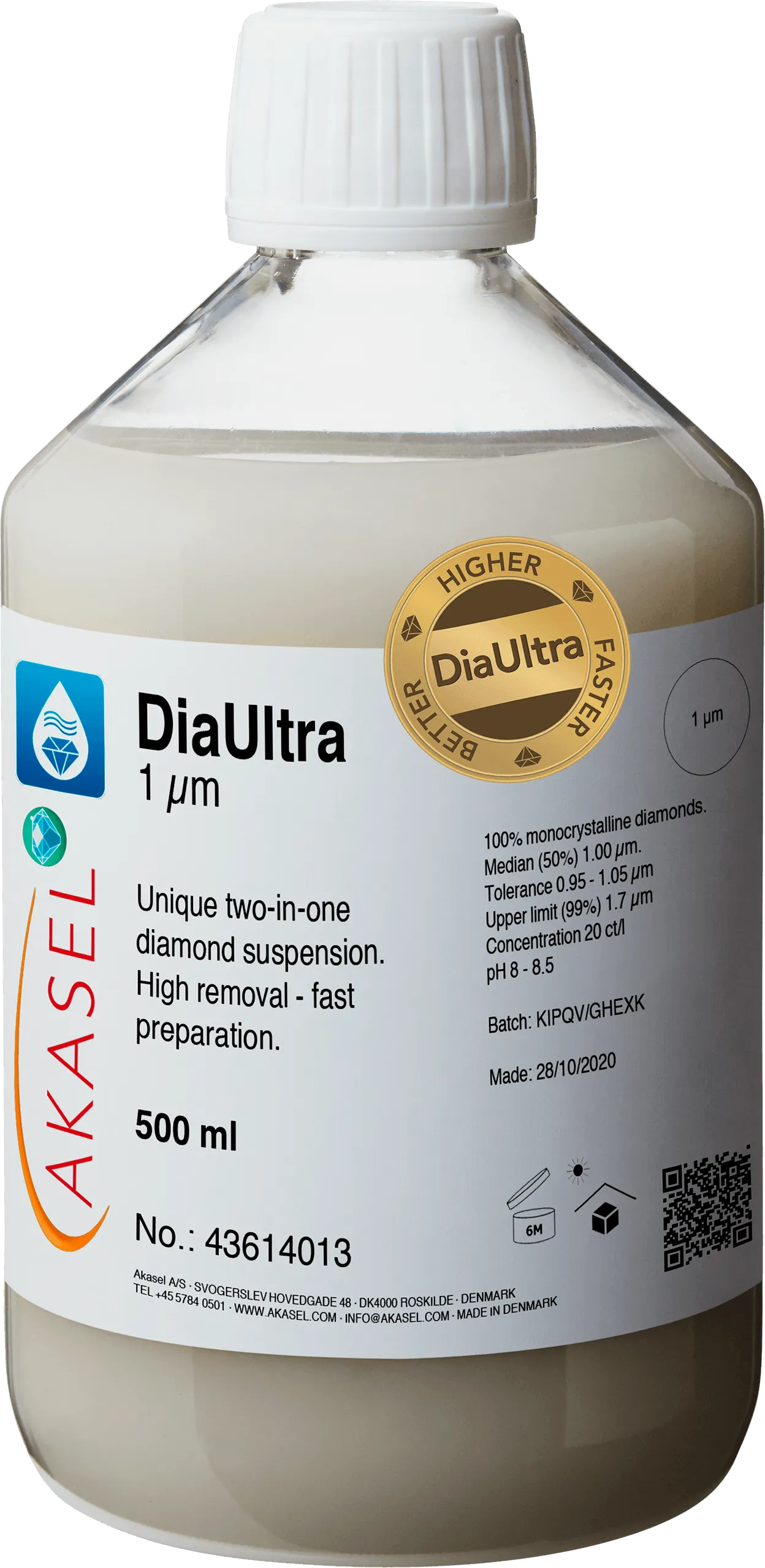 DiaUltra 1 µm — consommable Akasel pour produits diamantés | Metallab